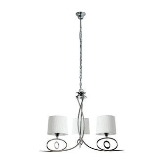 Sulion Colgante Cl&aacute;sico Metal 3xE14 pantalla blanca