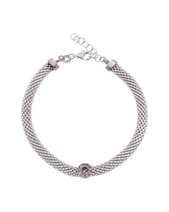 Meshmerise 18K Over Silver 0.10 Ct. Tw. Diamond Bracelet