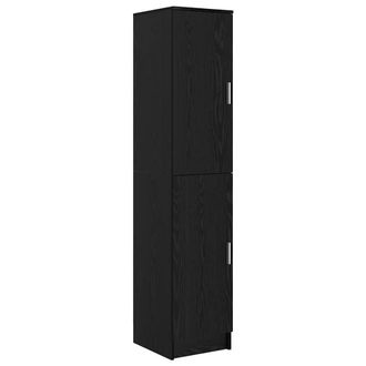 Berkfield Home Buffet Cabinet Black oak Engineered wood Medium Buffet Cabinet