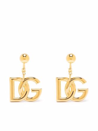 Dolce & Gabbana Chained Earrings With Logo