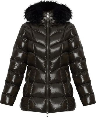 Moncler Dames, Jassen, Bruin, Maat: XL Leer