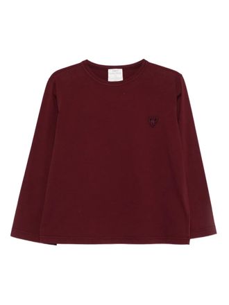 Forte_Forte logo-appliqué T-shirt - women - Cotton - III - Red