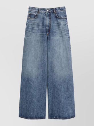 Sportmax cotton low-rise wide-leg jeans