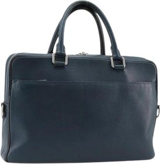 Louis Vuitton Pre-owned Vintage Business Bag - Dames - Vintage Handtas - Blauw - ONE Size - Leer - Vintage