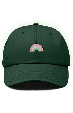 Dalix Rainbow Hat in Dark Green at Nordstrom