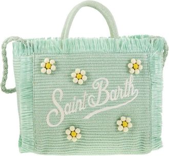 MC2 Saint Barth Colette - Straw-Effect Bag With Embroidered Logo