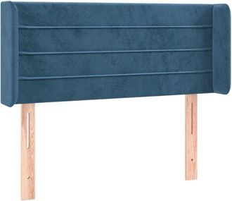 vidaXL Cabecero Con Led De Terciopelo Azul Oscuro 93x16x78/88 Cm Vidaxl