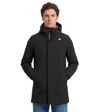 K-Way Black Hood Parka Jackets