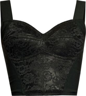 Dolce & Gabbana Shaper Corset Bustier Top - Dames - Corrigerend ondergoed - Zwart - 2XS - Ondergoed