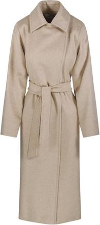 Max Mara Dames, Mantels, Beige, Maat: 2XS Viscose