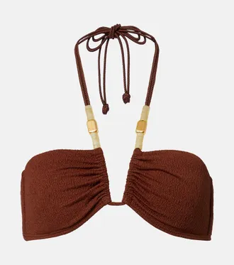 Vix Harper Carol beaded bikini top