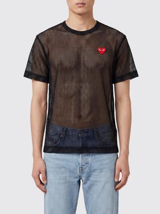Comme Des Gar&ccedil;ons T-shirt in rete con logo