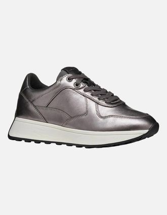 Geox Womens Geox Womens/Ladies D Amabel A Leather Trainers - Grey - Size: 7.5