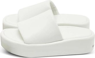 Balenciaga Sandali slides con plateau - Bianco