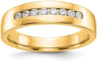 Diamond2Deal 14k Gold Lab Grown Diamond Wedding Band Ring 1/3Ct Clarity- VS Color- D-E