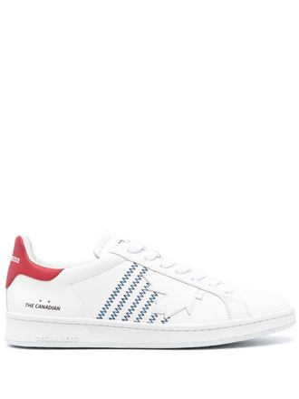 Dsquared2 Boxer contrast-stitch leather sneakers - men - Calf Leather/Calf Leather/Rubber - 40 - White