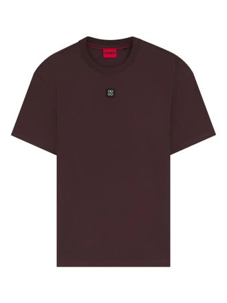 HUGO BOSS T-shirt met logopatch - Bruin
