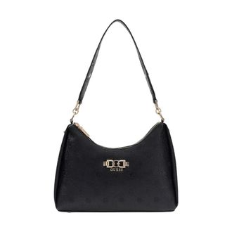 Guess Shoulder Bags, female, Black, Size: ONE SIZE Handbag with Zip and Multiple Pockets
