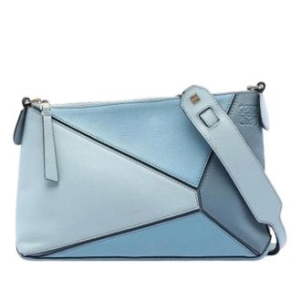 Loewe Pre-owned Cross Body Bags, female, Blue, Size: ONE SIZE Pre-owned The Puzzle Crossbody Bag