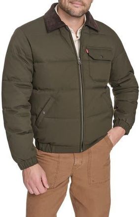 Levi's Corduroy Collar Midweight Quilted Jacket in Olive at Nordstrom Rack, Size Xx-Large