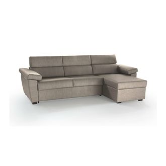 Dmora Dmora - Sof&aacute; Cama Con Pen&iacute;nsula Priverno, Sof&aacute; Esquinero Convertible Para Sal&oacute;n, Acolchado, Desenfundable, 100% Made In Italy, 285x160 H100 Cm, T&oacute;rtol
