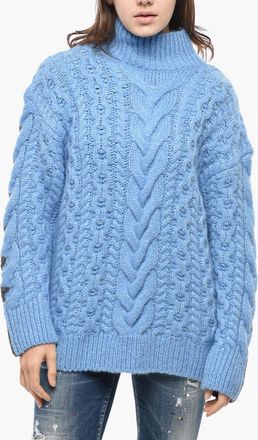 Stella McCartney Maglia a Trecce Bicolore Oversized Fit Stella McCartney