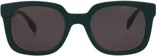 Alexander McQueen 53mm Square Sunglasses in Green Grey at Nordstrom Rack