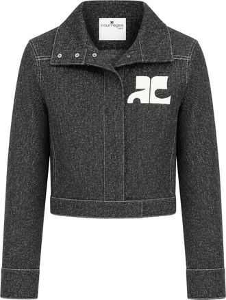 Courr&egrave;ges DENIM TWEED JACKET - Courreges - Woman