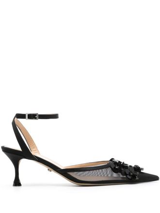Mach & Mach Sandali con paillettes 65mm - Nero