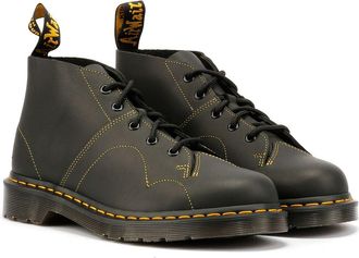 Dr. Martens Church Greasy Leren Zwarte Laarzen