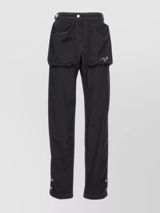 Pucci logo nylon straight leg pants with pockets