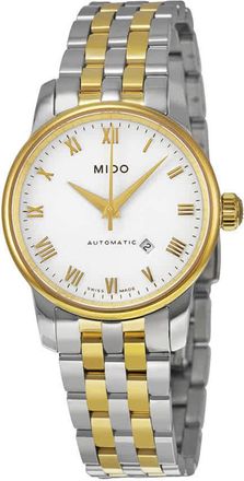 Mido Baroncelli II Automatic White Dial Two-tone Ladies Watch M76009261