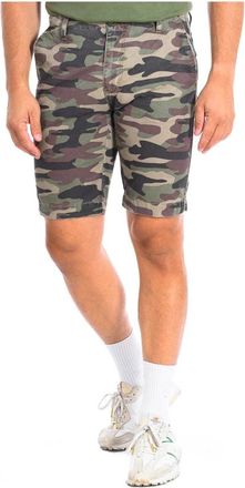 La Martina Militaire Groene Bermuda Shorts - Heren - Korte Broeken - Groen - W40 - Katoen - Korte Broeken