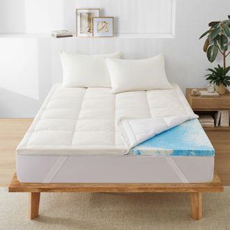 Puredown Organic Cotton Memory Foam Mattress Topper