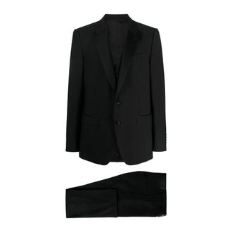 Dolce & Gabbana Heren, Pakken, Zwart, Maat: XL Leer