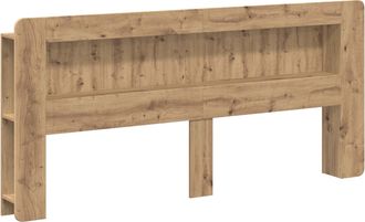 vidaXL Cabecero Con Armario Roble Artisan 180 Cm Madera De Ingenier&iacute;a Vidaxl