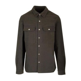 Rick Owens Wool Shirt Jacket - male - Rick Owens - Light Jackets - Brown - XL - Jackets