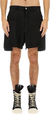 Rick Owens Black Solid Shorts