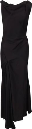 Victoria Beckham Kleedjes, Dames, Zwart, S, Strapless Crepe Midi Jurk met Naaddetails