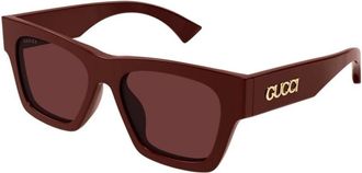 Gucci Gg 1835S 003 Zonnebrillen - Dames - Zonnebrillen - Rood - 52 MM - Nylon - Accessoires