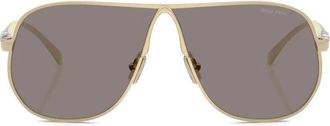 Miu Miu Eyewear Occhiali da sole con montatura stile pilota - Oro