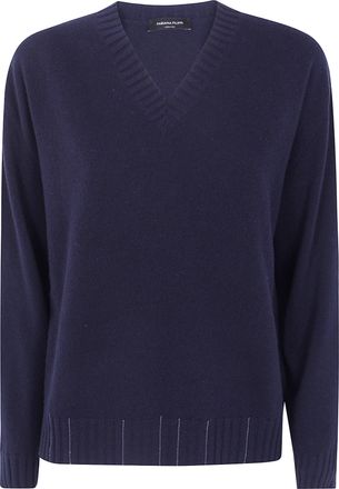 Fabiana Filippi Sweater V Neck Mad216f015.M281 5146 Night Blue