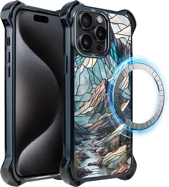 OEM Funda Ibizu Dropguard Ultra Para Iphone 15 Pro Max Con Magsafe, Colores De Cristal, Mountain Stream
