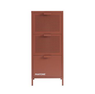 Pantone mueble de escritorio terracota metal 3 cajones h105cm