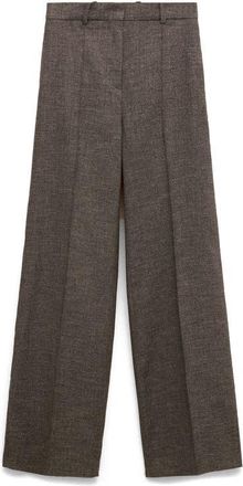 Mango Flecked Suit Pants in Chocolate at Nordstrom, Size 10