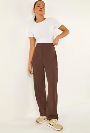Roman Straight Leg Crepe Stretch Trouser