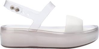 Melissa Womens Float Platform Sandals in Clear / White - Size UK 6
