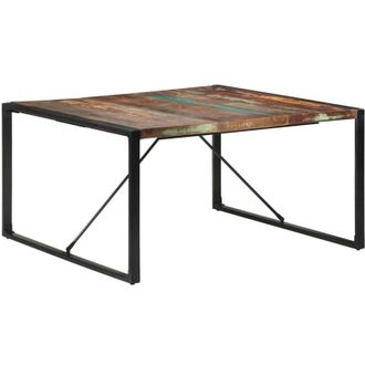 vidaXL Tavolo da Pranzo 140x140x75 cm in Legno Massello di Recupero - Vidaxl