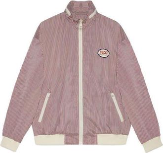 Gucci Striped Fabric Zip Jacket Red 742834-ZAN70-9376