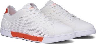 Swims Breeze Tennis Knit Sneaker in White/swim Orange at Nordstrom, Size 9.5